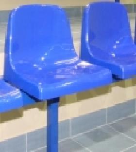 Siedzisko z wysokim oparciem, typ WO32 - mocowane do konstrukcji stalowej